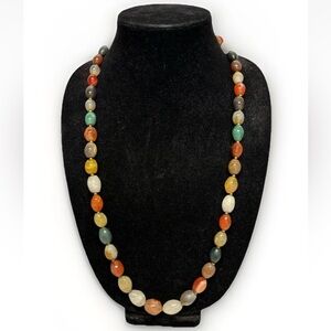 Vintage 30-Inch Gemstone Necklace #4911